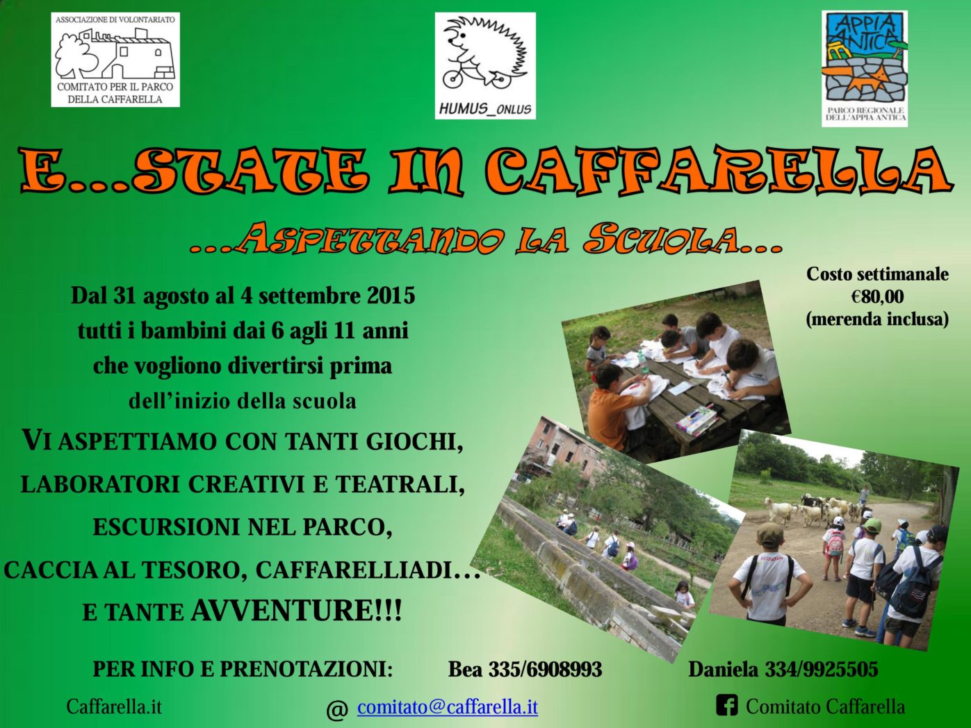 Volantino campo estivo 31 ago 4 set