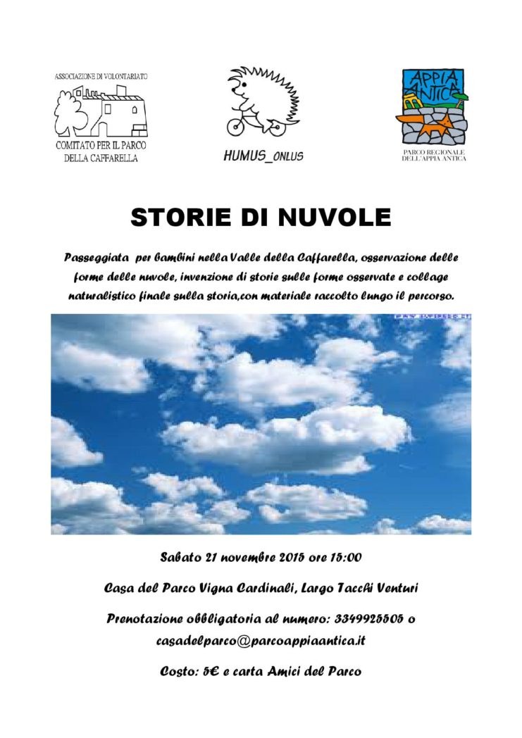 Volantino Storie di nuvole Daniela