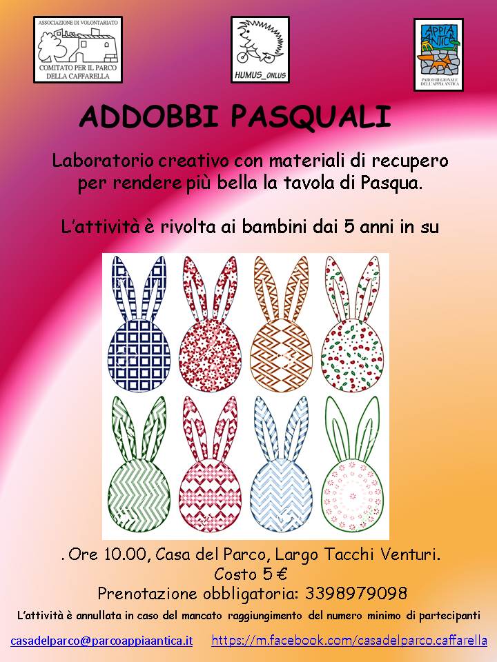 Locandina addobbi di pasqua